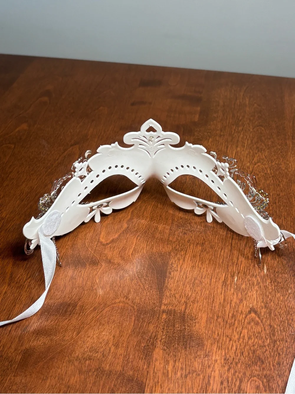 Silver Rhinestone Venetian Masquerade Mask by